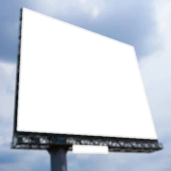 Blank White Billboards City Blurry Blue Sky — Stock Photo, Image