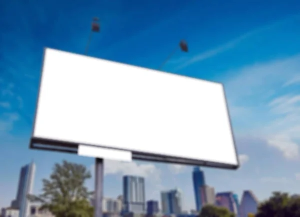 Blank Blurred Billboard Sky Your Advertisement — Stock Photo, Image