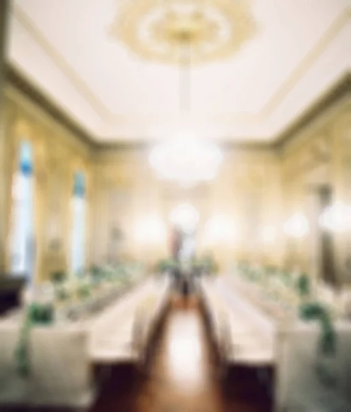 Wazig Zicht Bruidstafel Set Voor Dineren Geschikt Voor Bruiloft Achtergrond — Stockfoto