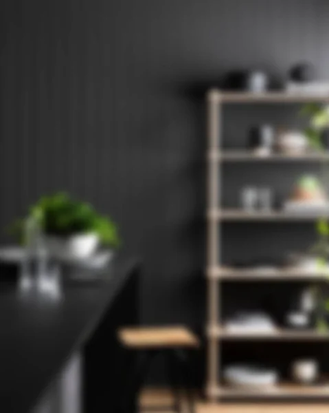 Waas Interieur Van Een Moderne Moderne Witte Keuken Met Eiland — Stockfoto