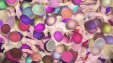 İnsan vücudundaki medikal animasyon lenf düğümü