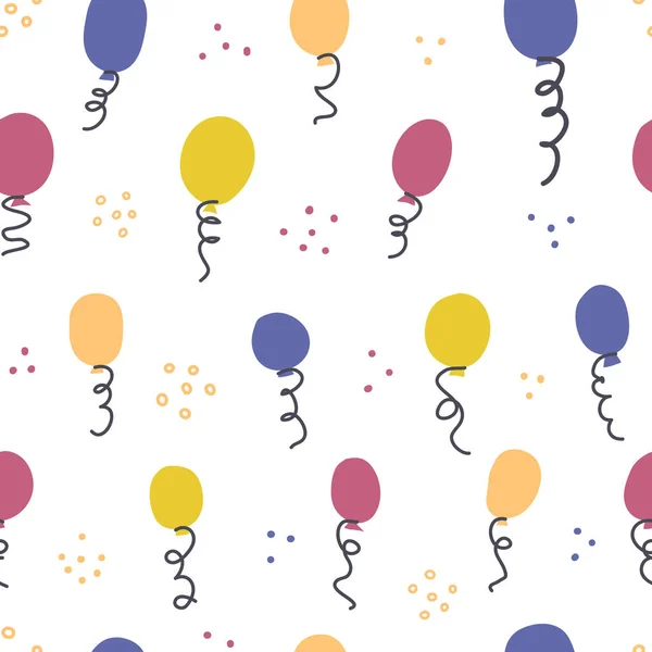 Motif Sans Couture Avec Ballons — Image vectorielle