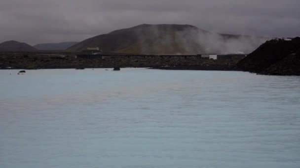 Geothermal complex Blue Lagoon, Geothermal energy source — Stock Video