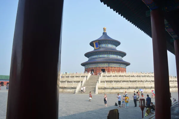 Vue encadrée Temple du Ciel, Pékin, Chine . — Photo