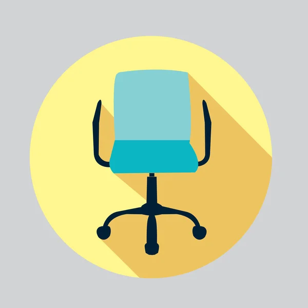 Icona di design piatto vettoriale di una sedia — Vettoriale Stock