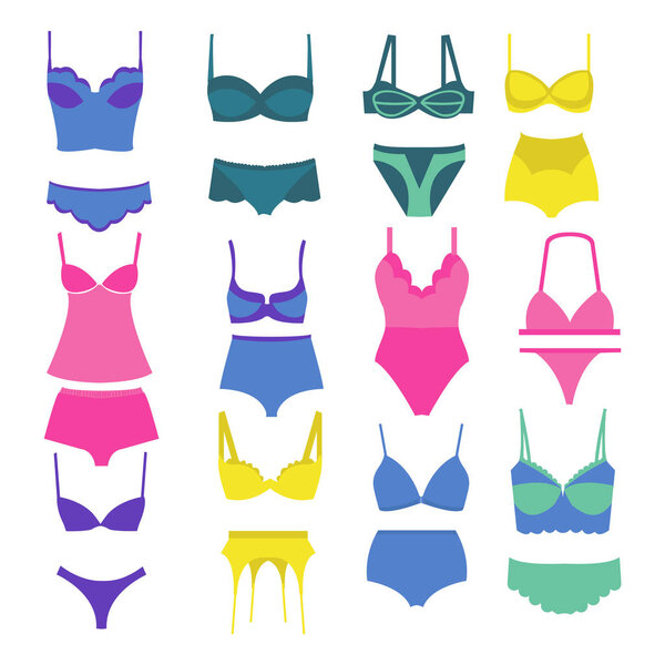 Набор красивых элементов женского белья
. 