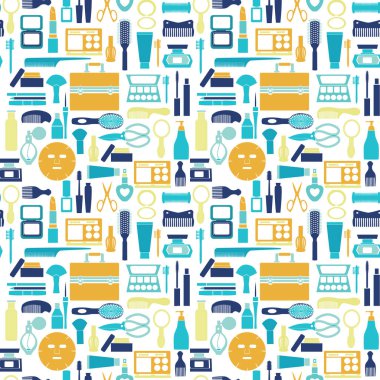 Makyaj kozmetik güzellik deseninin arka plan 