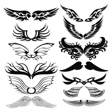 Tribal Dövme wings ayarla