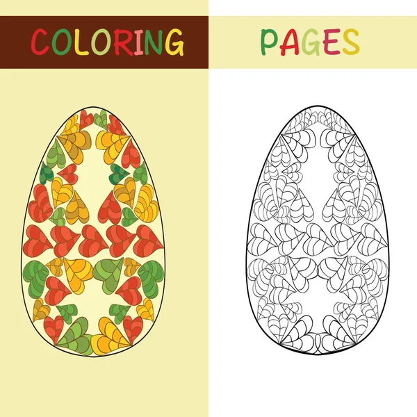 Kitap yetişkin ve çocuklar için boyama için Paskalya yumurtaları 