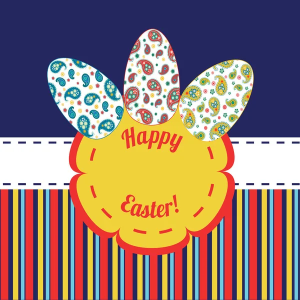 Happy Easter background for greeting card, — Stock Vector