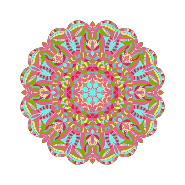 Adorno floral circular de estilo oriental. Patrón redondo Mandala fo — Vector de stock