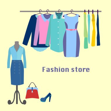 Giyim mağazası Boutique kapalı.