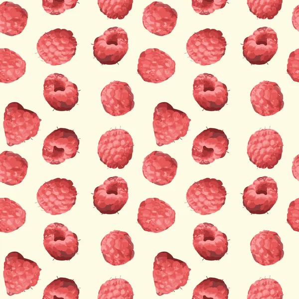 Візерунок з малиновими ягодами — стоковий вектор
