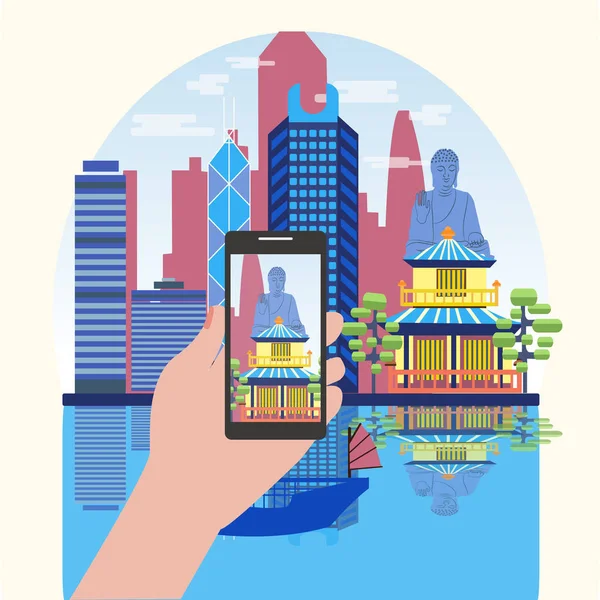 Akıllı telefon çekici Hong Kong fotoğraf çekici