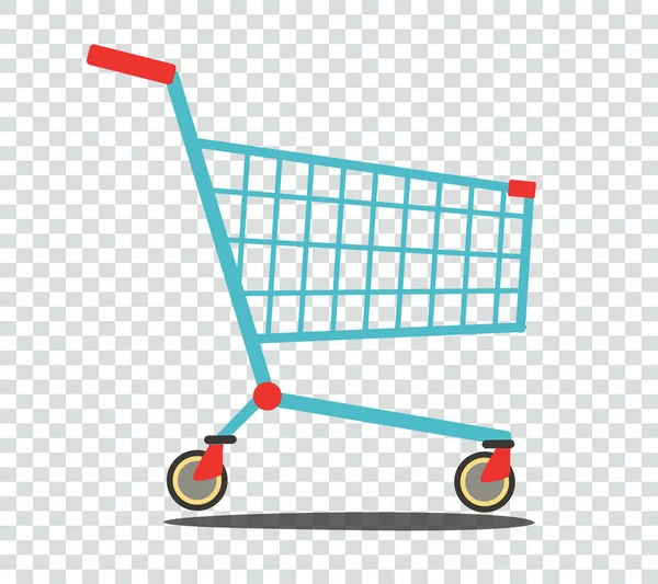 Empty supermarket shopping cart — Stock Vector