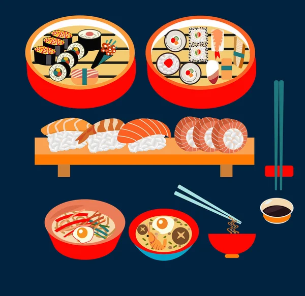 Japanese food , Japanese dishes, Sushi set