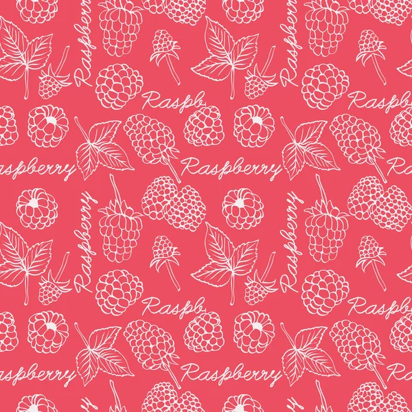 Illustration de motif sans couture couleur graphique framboise . — Image vectorielle