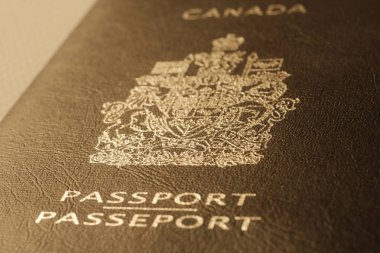 Pasaport kapak bulanık fotoğraf tonda