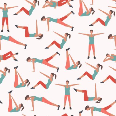 Kadın Fitness Seamless Modeli.