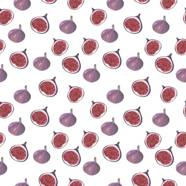 Taze taze incir ve yarım incir meyvesi..