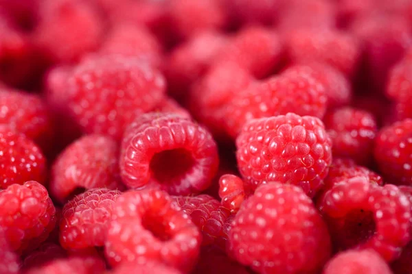 Fresh Raspberries Background Closeup Ripe Delicious Berries Healthy Food Organic Stock Picture
