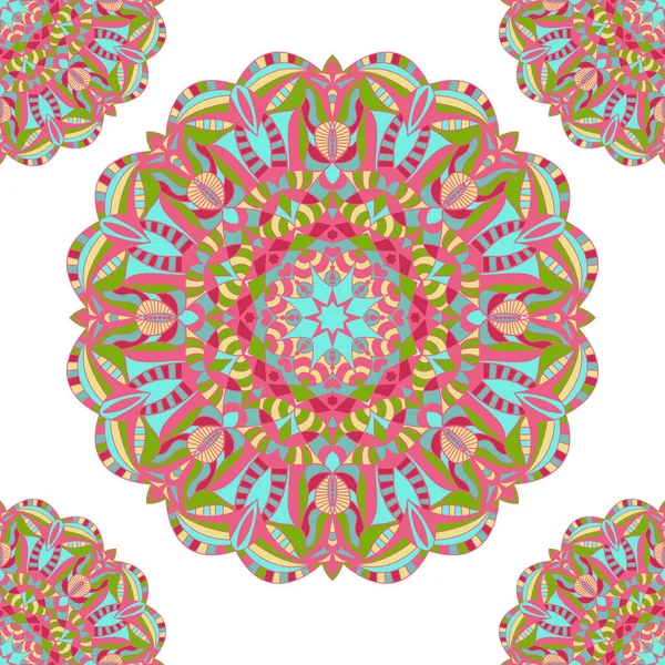 Vector Vintage Éléments Décoratifs Motif Mandala Texture Fond Papier Peint — Image vectorielle