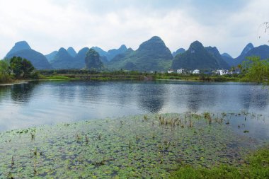 Guilin, Çin, 24th Mart 2014, Fairyland Park, ünlü tou
