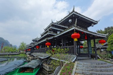 Guilin, Çin, 24th Mart 2014, Fairyland Park, ünlü tou