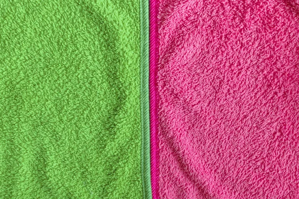 Zachte badstof katoenen handdoek. Badhanddoek. Persoonlijke bezittingen. — Stockfoto