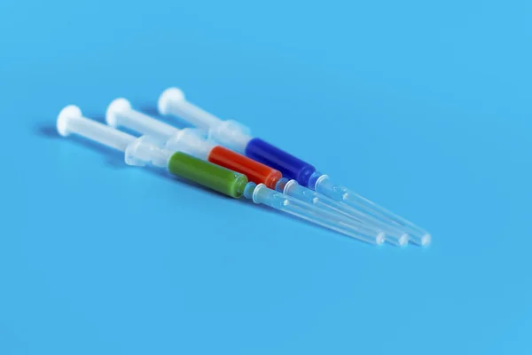 Vakcina Injekcióhoz Való Fecskendő Koronavírus Fertőzés Influenza Vírus Baktérium Megelőzése — Stock Fotó