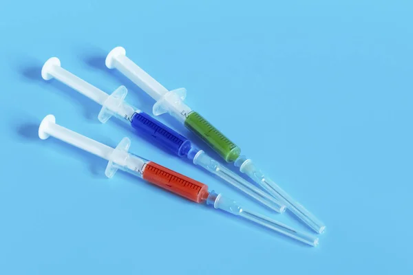 Vaccine Syringe Injection Prevention Immunization Treatment Coronavirus Infection Influenza Virus — Stock Photo, Image