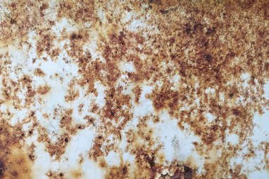 Eski demirin arka planı. Paslı metal. Pas. Kahverengi kaba madde