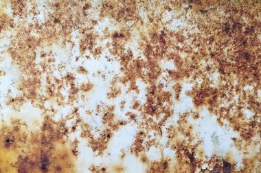 Eski demirin arka planı. Paslı metal. Pas. Kahverengi kaba madde