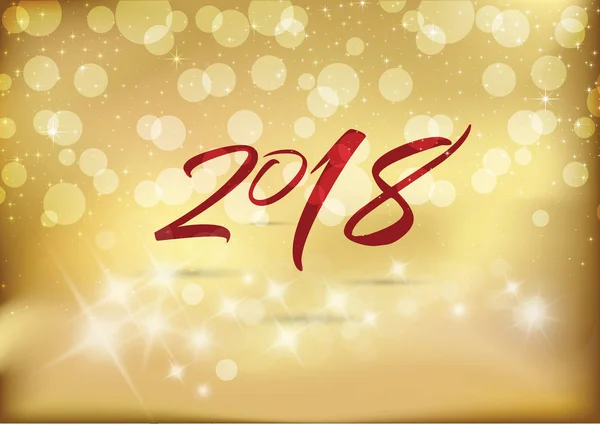 2018 yeni yıl kutlama kartı — Stok Vektör