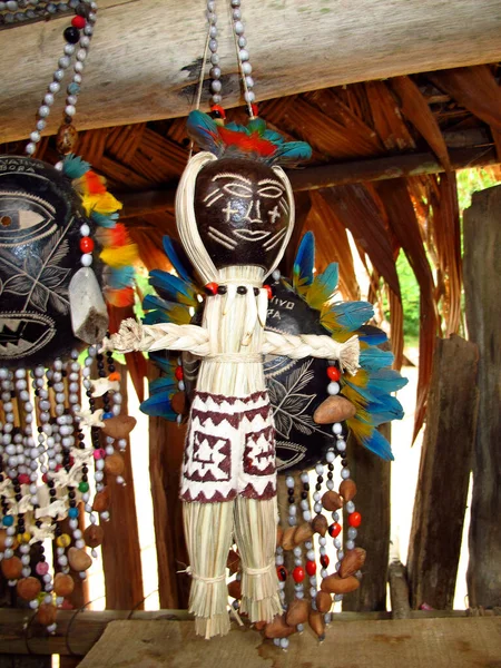 Arts in Indian village on Amazon river, Peru, South America