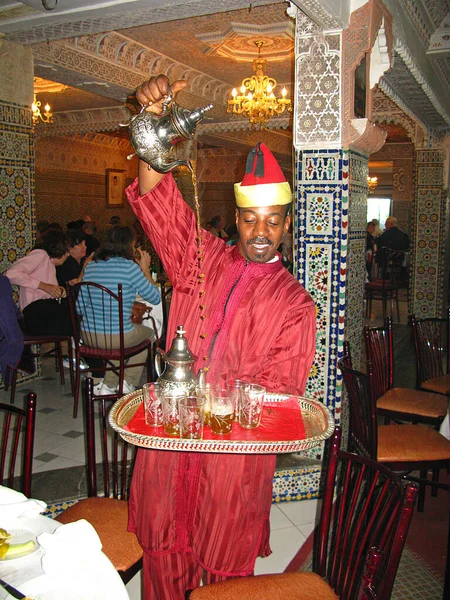 Meknes / Morocco - 03 Nov 2010: The human with tea, Morocco