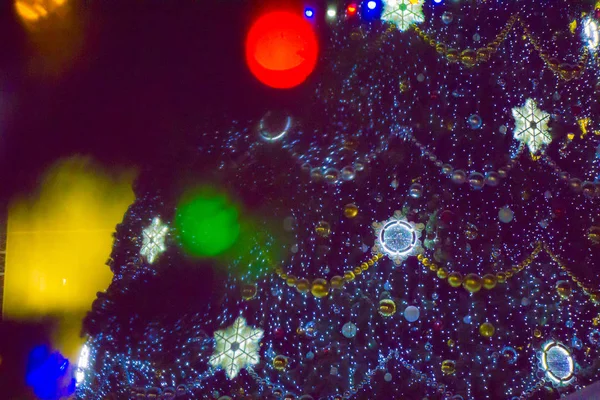 Natal festivo fundo brilhante com bolas decorações — Fotografia de Stock