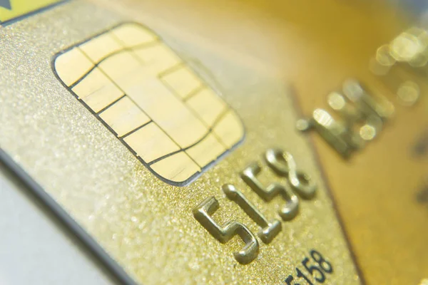Lavt makroskudd med nytt kredittkort – stockfoto