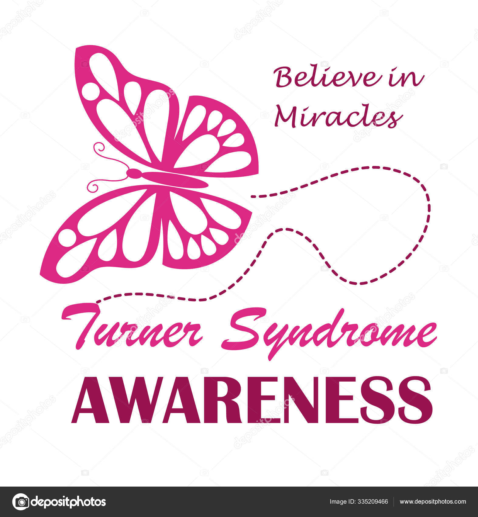 Turner Syndrome awareness month is celebrated ib February. Pink