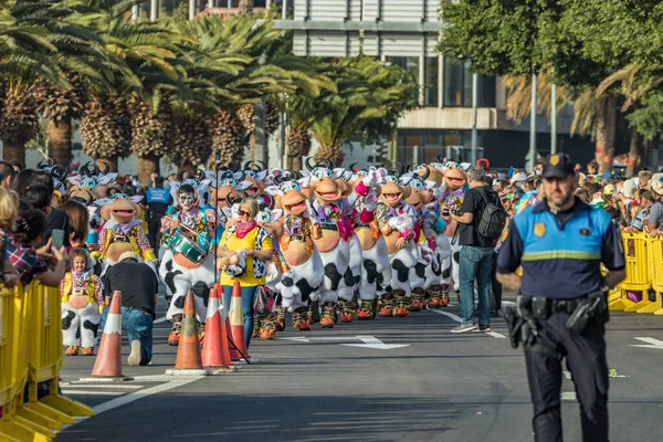 Santa Cruz Tenerife Spain February 2020 Coso Parade Avenida Anaga — Zdjęcie stockowe