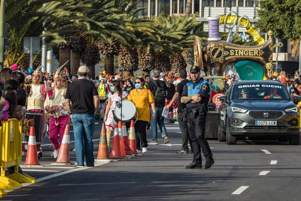 Santa Cruz Tenerife Spain February 2020 Coso Parade Avenida Anaga — Zdjęcie stockowe