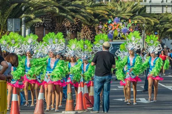 Santa Cruz Tenerife Spain February 2020 Coso Parade Avenida Anaga — Zdjęcie stockowe