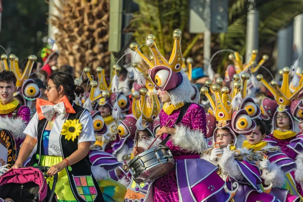 Santa Cruz Tenerife Spain February 2020 Coso Parade Avenida Anaga — Stockfoto