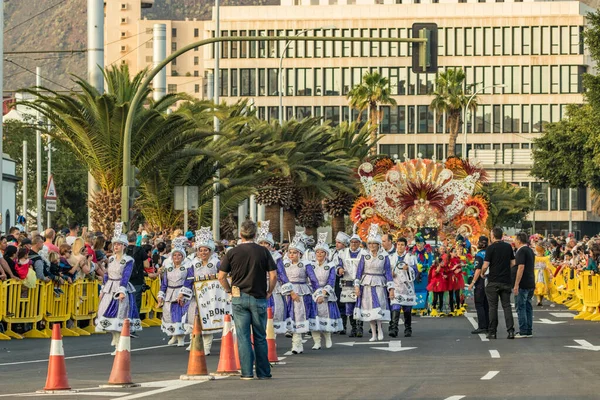 Santa Cruz Tenerife Spain February 2020 Coso Parade Avenida Anaga — Stok fotoğraf