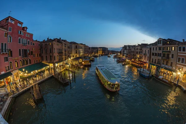 Venecia Italia Agosto 2019 Vista Desde Puente Rialto Venecia Atardecer — Foto de Stock