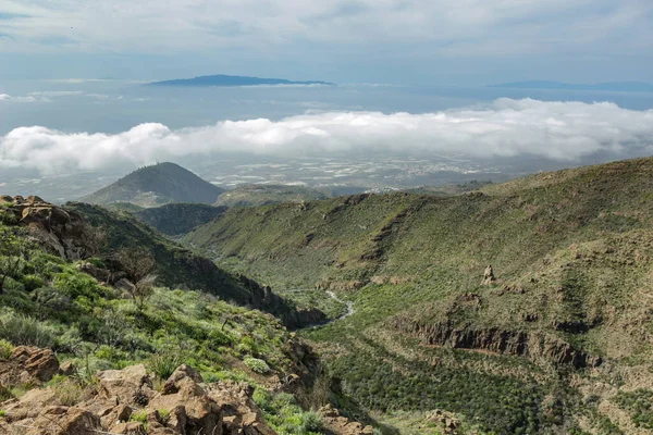 Blick Auf Die Westseite Teneriffas Und Die Insel Gomera Horizont — Stockfoto