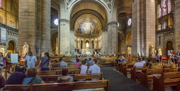 París Francia Junio 2016 Interior Basílica Sagrado Corazón Jesús Encuentra —  Fotos de Stock