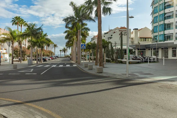 Las Americas Teneriffa Spanien März 2020 Ruhige Menschenleere Straßen Des — Stockfoto