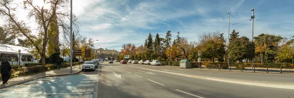 Toledo Espanha Dezembro 2018 Rua Cardenal Tavera Direção Puerta Nueva — Fotografia de Stock