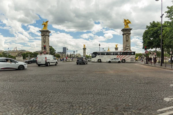 Parigi Francia Giugno 2016 Bellissimo Ponte Alexandre Iii Questo Ponte — Foto Stock